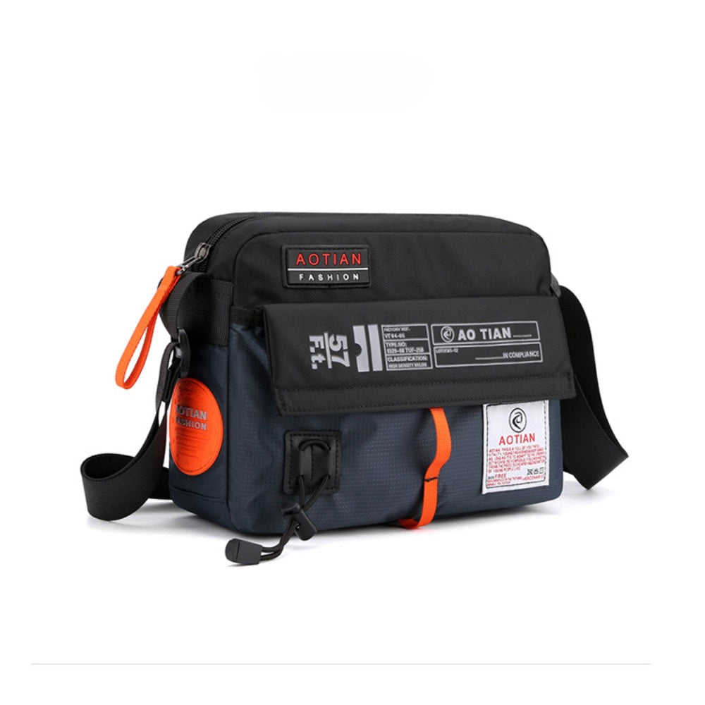 1pc AOATIAN Fashion Sports Crossbody Bag for Men, Casual Oxford Cloth Shoulder Bag with Adjustable Strap, Zippered Pockets, Machine Washable, Daily Commute Camera Bag, Small Crossbody Bag