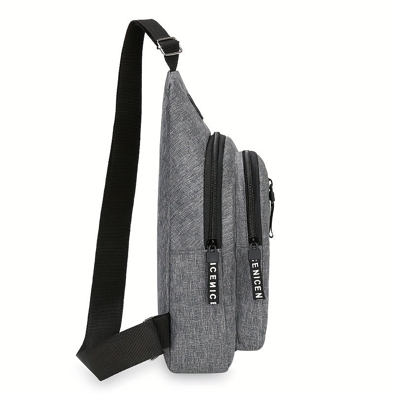 1pc Lightweight Men's Crossbody Bag, Hiking Multipurpose Chest Sling Bag