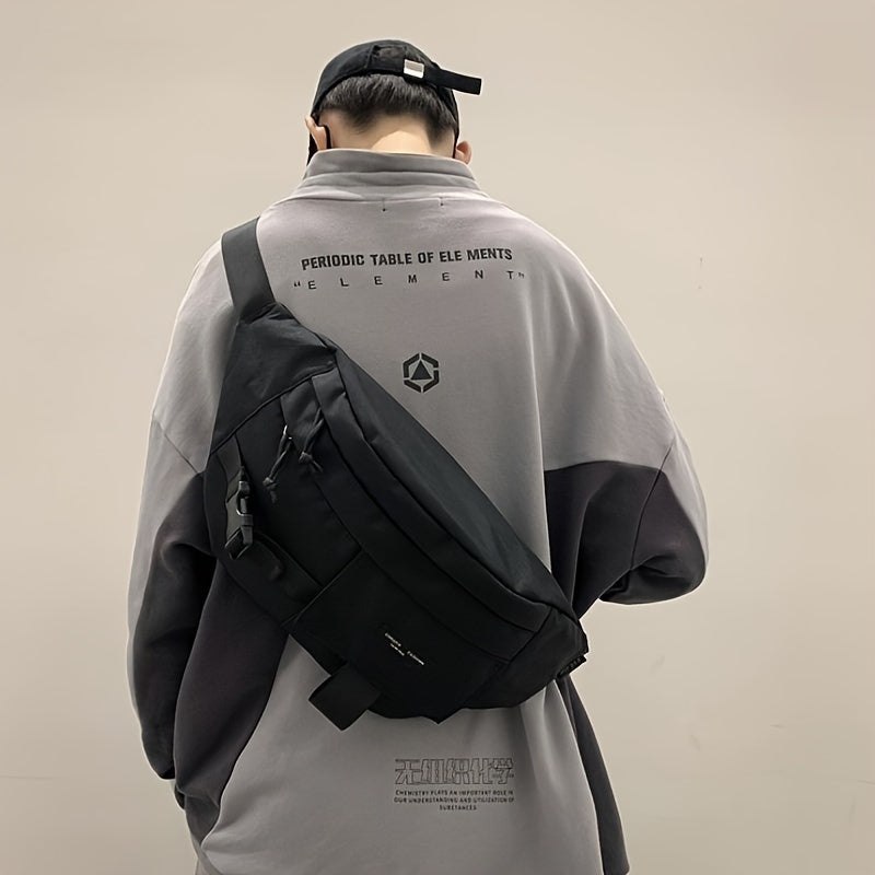 2023 Trendy Large Capacity Waist Pack for Men & Women - Vintage Cargo Style, Casual Couple's Chest Bag with Zip Closure