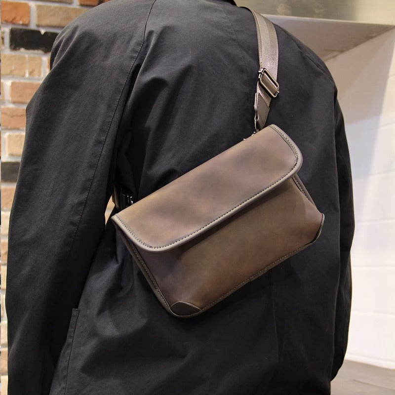 1pc Men's Trendy Small Shoulder Bag, Vintage Casual Crossbody Bag