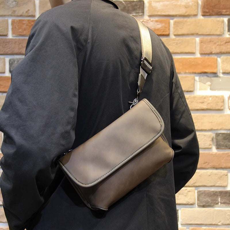 1pc Men's Trendy Small Shoulder Bag, Vintage Casual Crossbody Bag