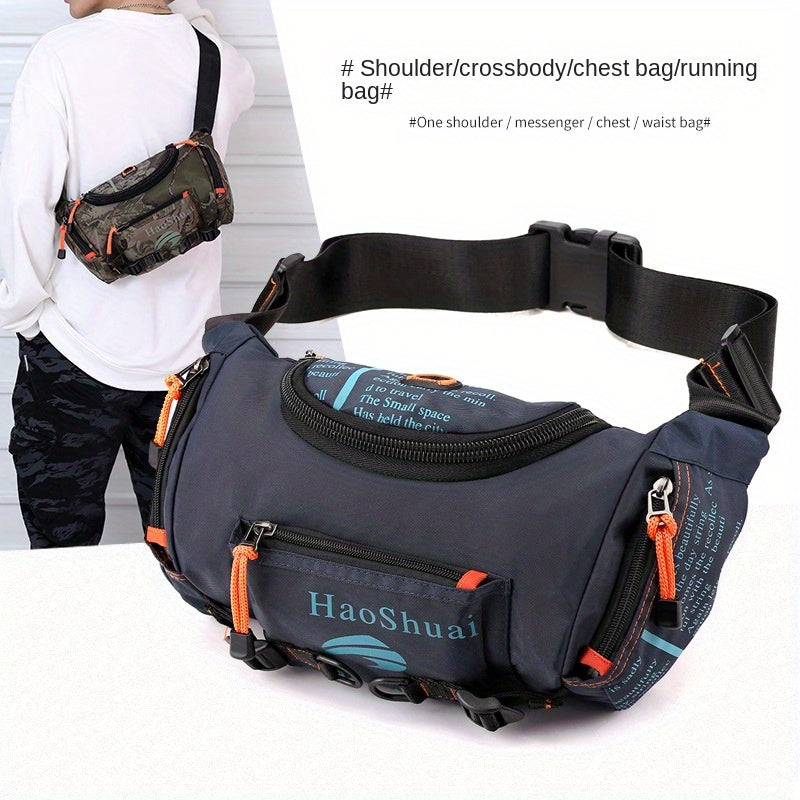 1pc Men's Large Capacity Chest Bag, Sports Multi-functional Shoulder Bag