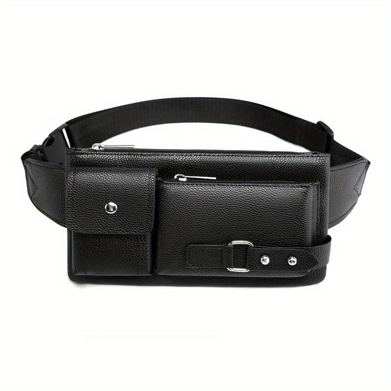 1pc Men’s Sling Bag, Multi-Functional Crossbody Chest Pack with Adjustable Strap, Zippered Compartments & Snap Button Closure for Outdoor Sports, Business Casual, and Everyday Use, Everyday Sling Pack | Casual Accessory | Functional Design