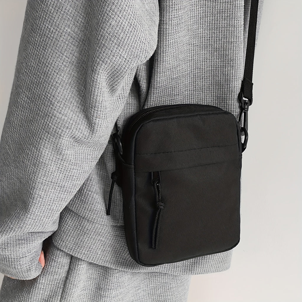1pc Preppy Style Nylon Crossbody Sling Bag for Men - Lightweight, Adjustable Shoulder Strap, Buckle Closure, Unlined Spacious Compartment - Ideal for Casual Everyday & Going Out