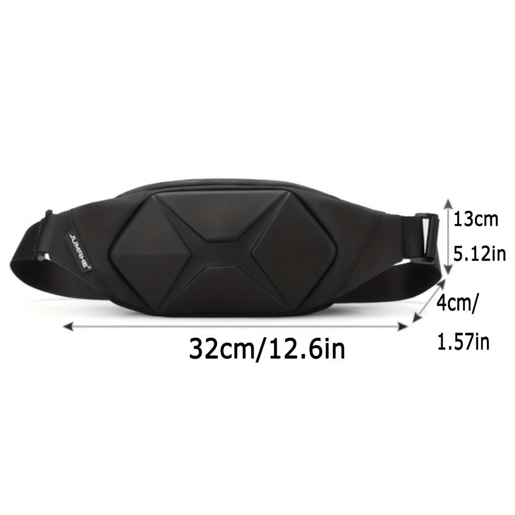 1pc Hard Shell Men's New Fashion Chest Bag, Outside Crossbody Sports Bag Casual Fanny Backpack