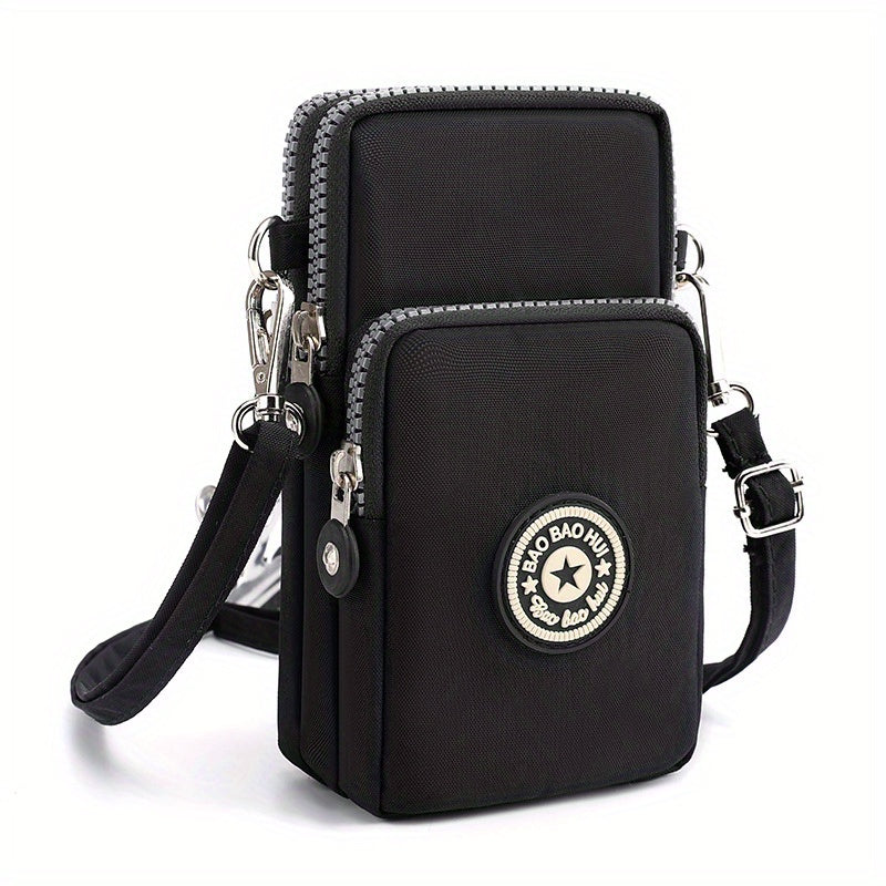1pc Sport Wallet, Mobile Phone Bag, Shoulder Bag, Handbag, Coin Purse, Retro Keychain Small Purse
