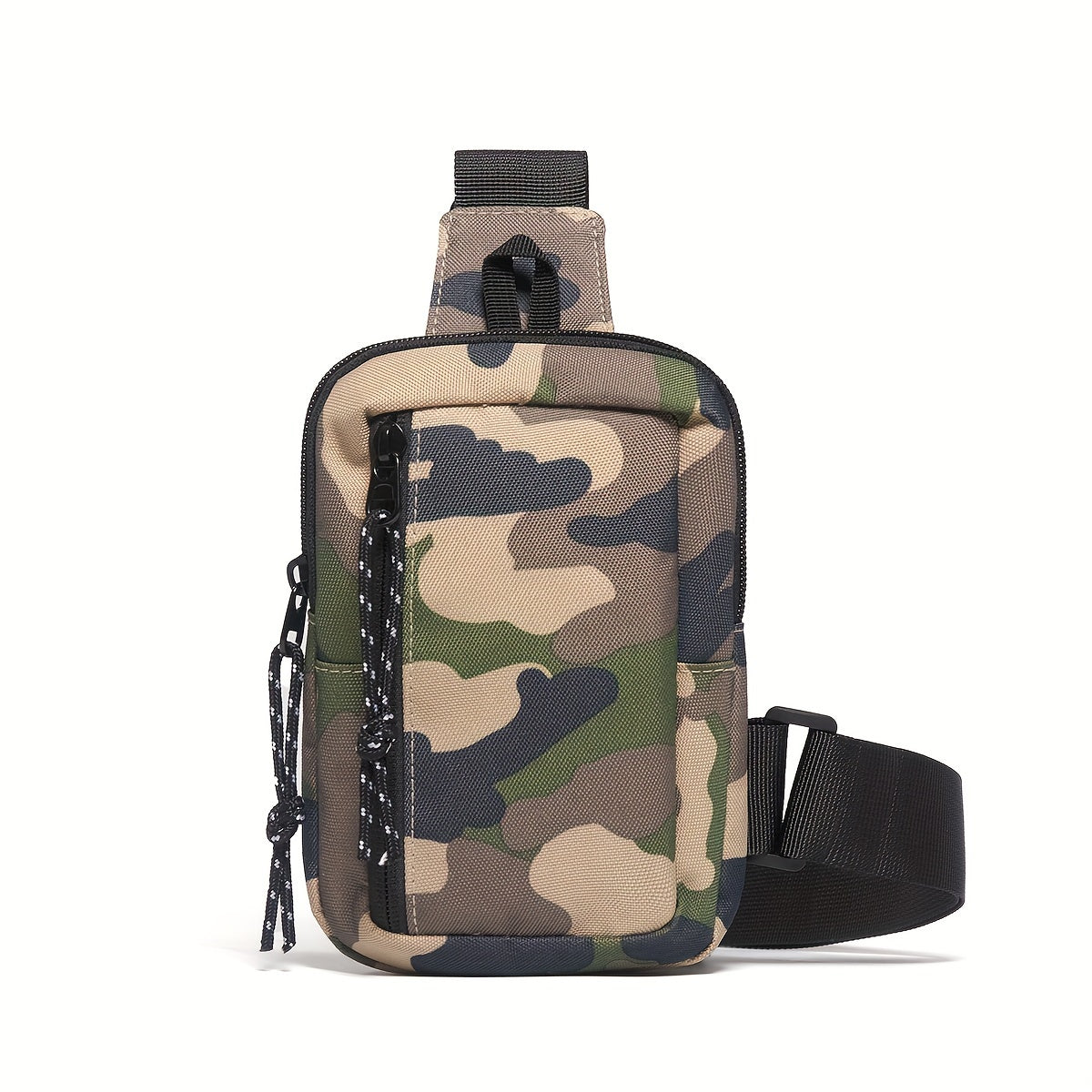 1pc Men's Camouflage Small Crossbody Bag, Lightweight Satchel Shoulder Bag For Traveling And Hiking (Prints Randomized)