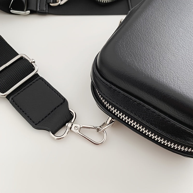 1pc Men's Mini Versatile Hard Shell Commuter Daily Simple Small Crossbody Bag