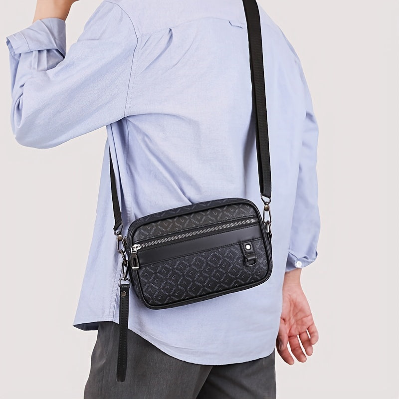 1pc Men's PU Casual Diagonal Shoulder Bag Handbag Suitable For Daily Use