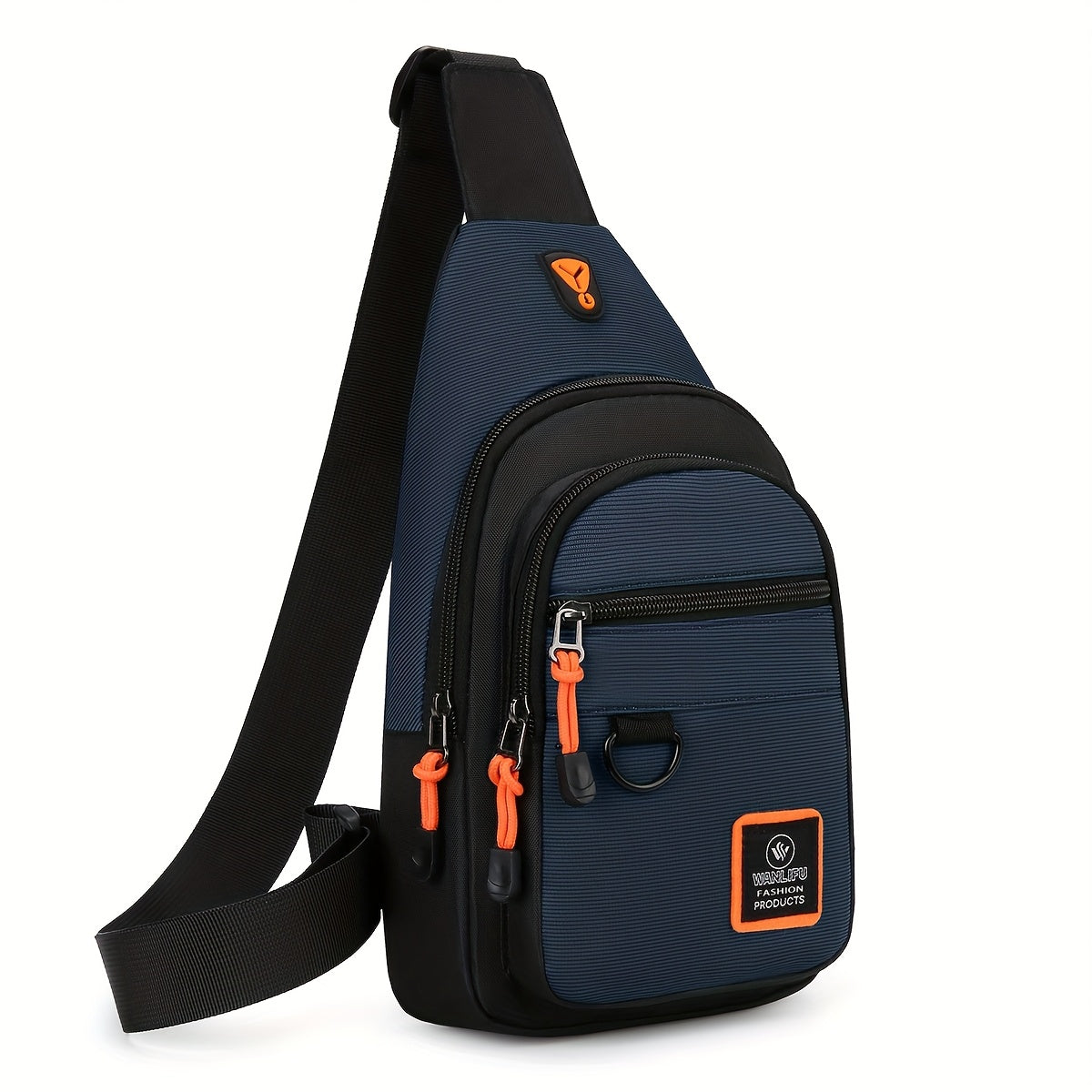 1pc Ultra-Durable Wear-Resistant Chest Bag - Compact, Lightweight, Portable, and Spacious Oxford Shoulder Bag for Outdoor Mountain Climbing, Riding, Travel, and Hiking - Small Three-Layer Design with Large Capacity and Adjustable Straps