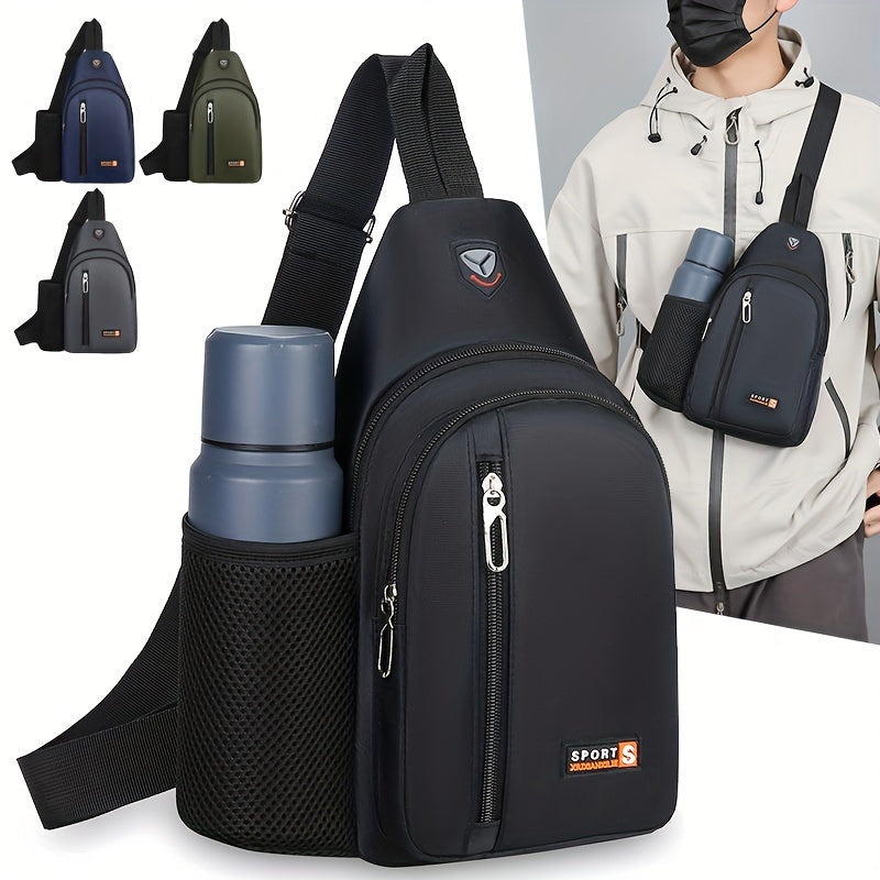 1pc Men's Business Chest Bag, Simple Fashion Casual Crossbody Bag