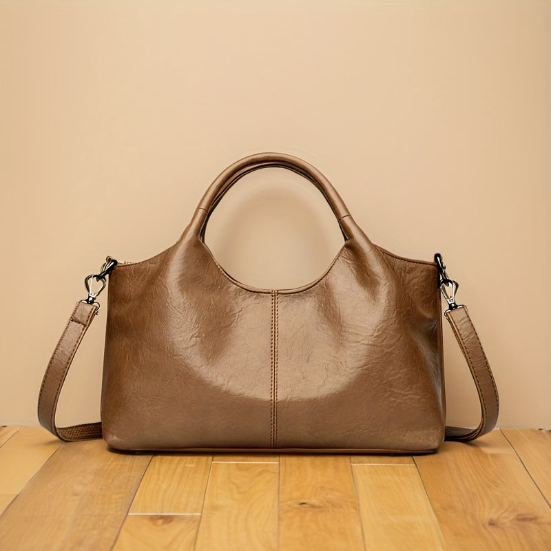 2025 Trendy Handbag, Fashionable Women's Shoulder Bag, Gift for Mom, Casual Crossbody Bag, Versatile Shopping Bag with Zip Closure, Synthetic Material Lining, Adjustable Strap, Edgeless Decoration, Multiple Colors Available
