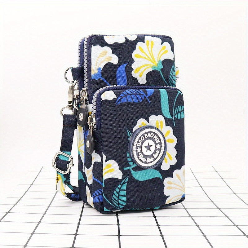 1pc Sport Wallet, Mobile Phone Bag, Shoulder Bag, Handbag, Coin Purse, Retro Keychain Small Purse