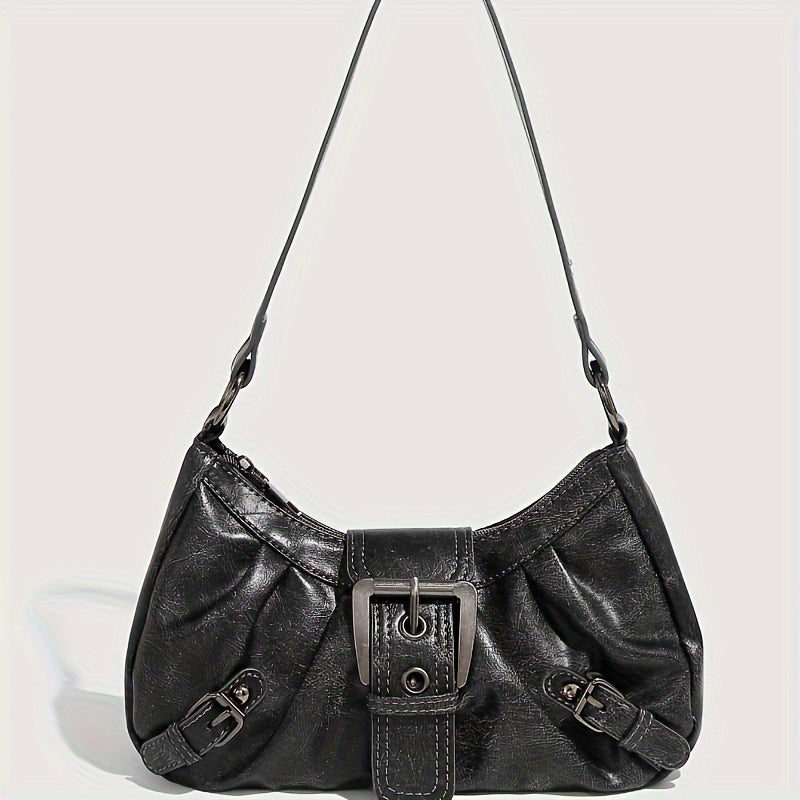 [Punk Motorcycle Bag] Vintage Punk Style Women's Motorcycle Shoulder Bag | Small Niche Underarm Crossbody Bag, 2024