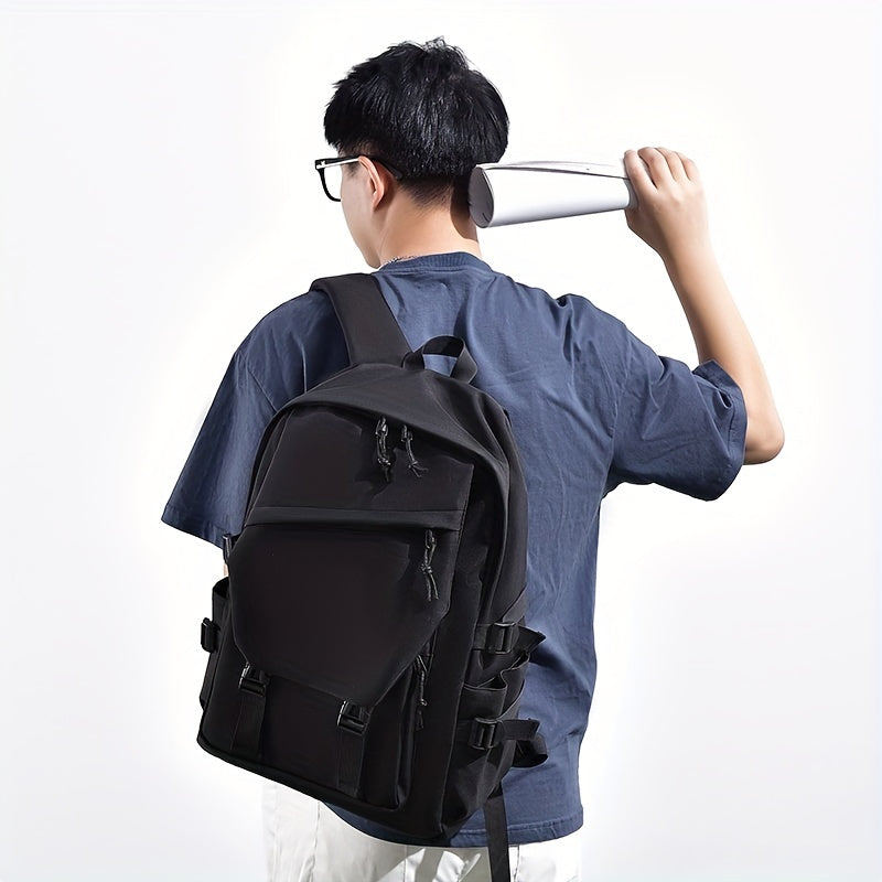 14-Inch Men'S And Women'S Backpack, Trendy Work Backpack, Simple Couple Laptop Backpack, Student Backpack, Fashionable Large-Capacity Multi-Pocket Backpack