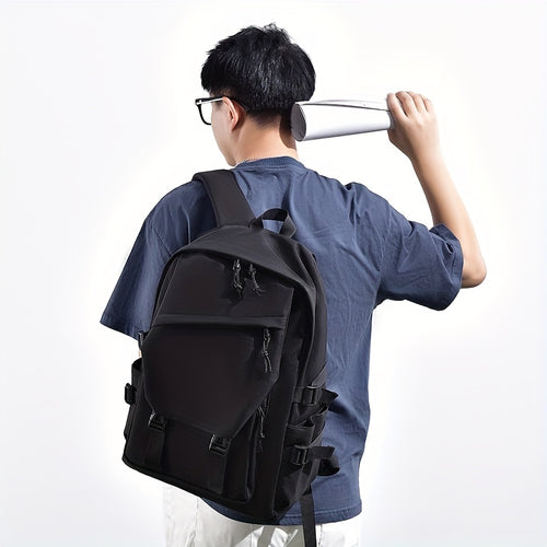 14-Inch Men'S And Women'S Backpack, Trendy Work Backpack, Simple Couple Laptop Backpack, Student Backpack, Fashionable Large-Capacity Multi-Pocket Backpack