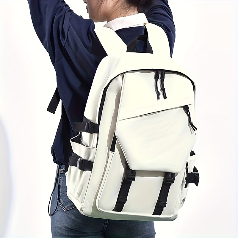 14-Inch Men'S And Women'S Backpack, Trendy Work Backpack, Simple Couple Laptop Backpack, Student Backpack, Fashionable Large-Capacity Multi-Pocket Backpack