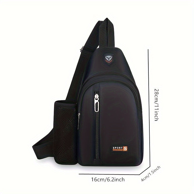 1pc Men's Business Chest Bag, Simple Fashion Casual Crossbody Bag