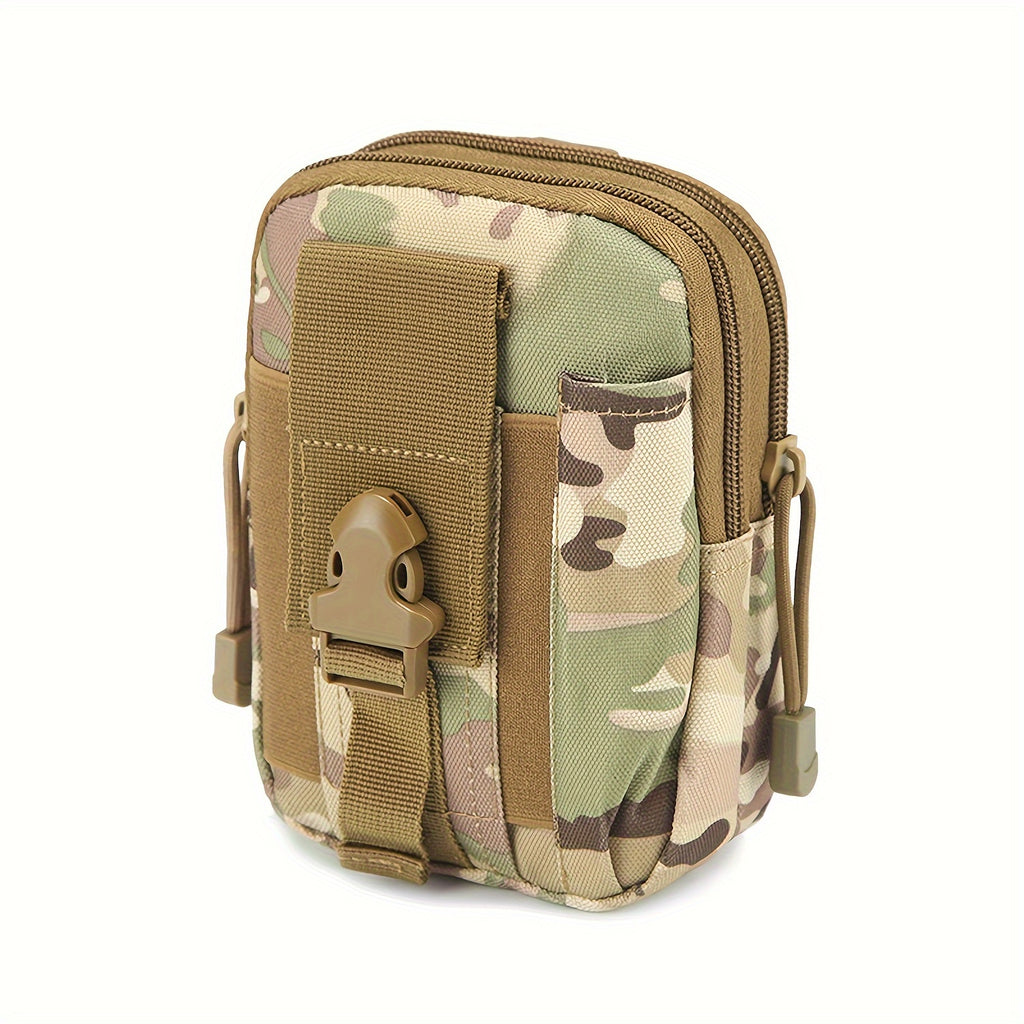 002 Multicolor Outdoor Sports Waist Bag, Multifunctional Camouflage, Tool Mobile Phone Waist Bag, Cycling Attachment Tactical Waist Bag, Portable Mini Waist Bag, Waterproof and Wear-resistant Breathable Zipper Casual Waist Bag, Suitable for Men and Women