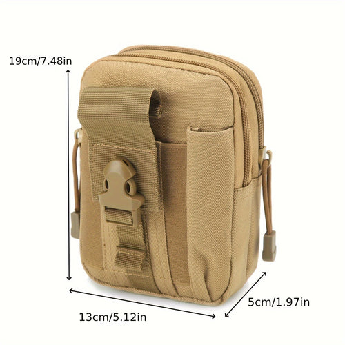 002 Multicolor Outdoor Sports Waist Bag, Multifunctional Camouflage, Tool Mobile Phone Waist Bag, Cycling Attachment Tactical Waist Bag, Portable Mini Waist Bag, Waterproof and Wear-resistant Breathable Zipper Casual Waist Bag, Suitable for Men and Women