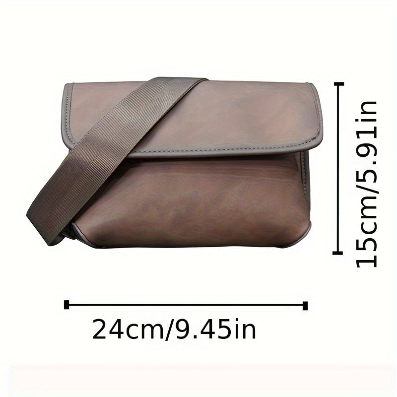 1pc Men's Trendy Small Shoulder Bag, Vintage Casual Crossbody Bag