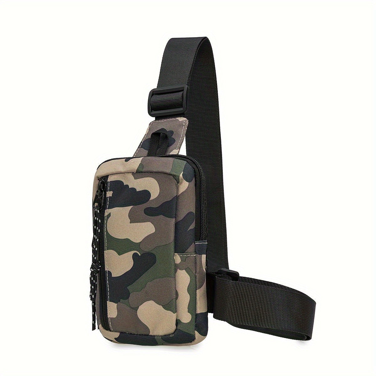 1pc Men's Camouflage Small Crossbody Bag, Lightweight Satchel Shoulder Bag For Traveling And Hiking (Prints Randomized)
