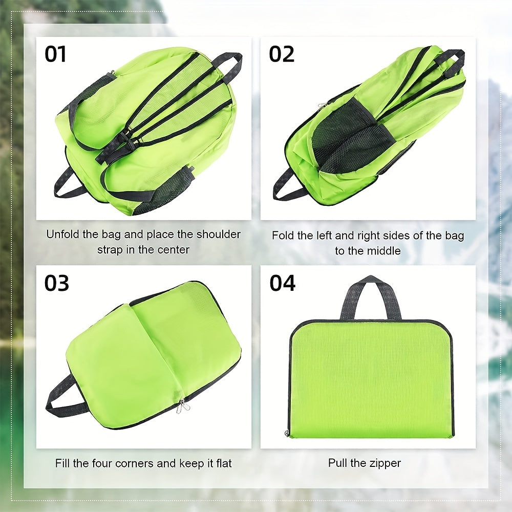 1pc Lightweight Foldable Travel Backpack - Large Capacity Portable Rucksack for Women and Men - Ideal for Hiking, Camping, Mountaineering, and Outdoor Sports - Perfect Gift for Christmas, Halloween, and Thanksgiving