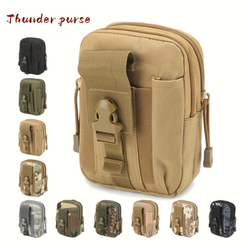 002 Multicolor Outdoor Sports Waist Bag, Multifunctional Camouflage, Tool Mobile Phone Waist Bag, Cycling Attachment Tactical Waist Bag, Portable Mini Waist Bag, Waterproof and Wear-resistant Breathable Zipper Casual Waist Bag, Suitable for Men and Women