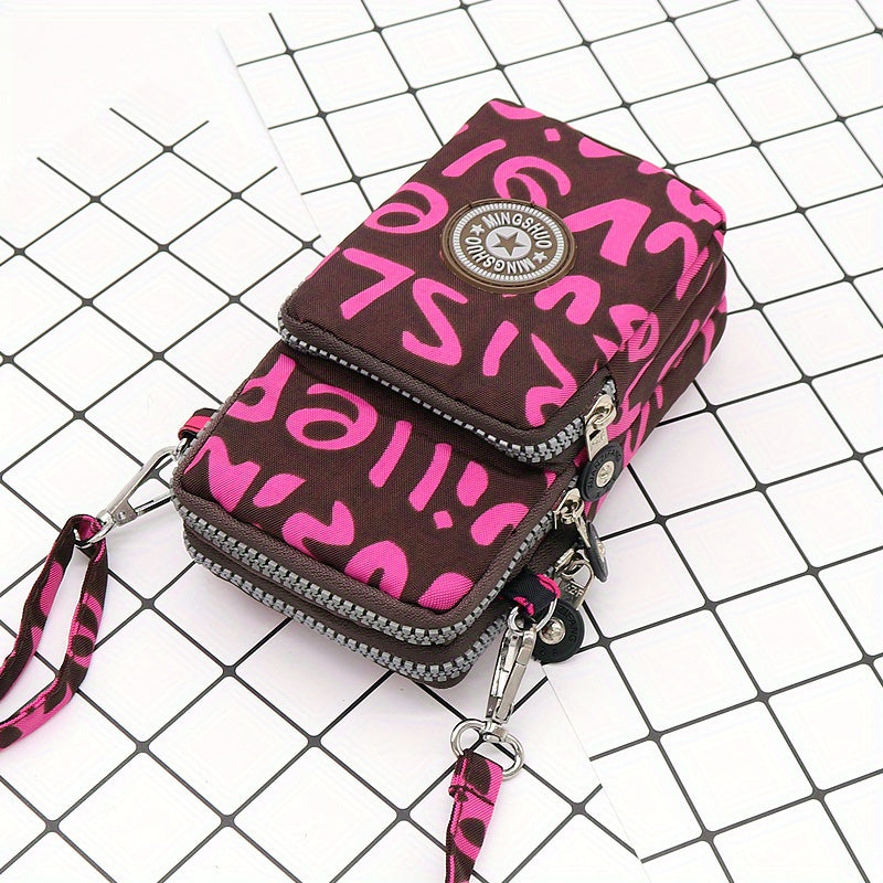 1pc Sport Wallet, Mobile Phone Bag, Shoulder Bag, Handbag, Coin Purse, Retro Keychain Small Purse