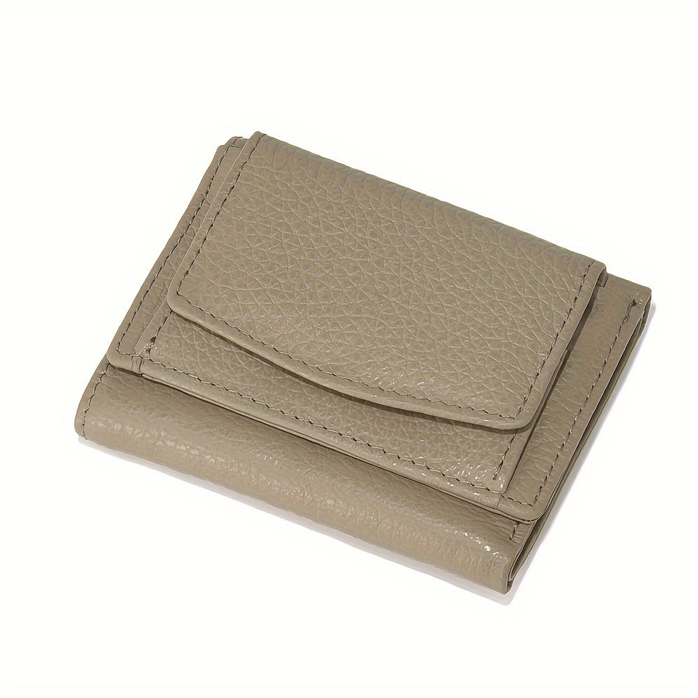 1pc Americana Style Synthetic Leather Wallet for Women, RFID Blocking, Slim Coin Purse with Snap Closure, Polyester Lined, Wet Wipe Clean, Card Holder Organizer