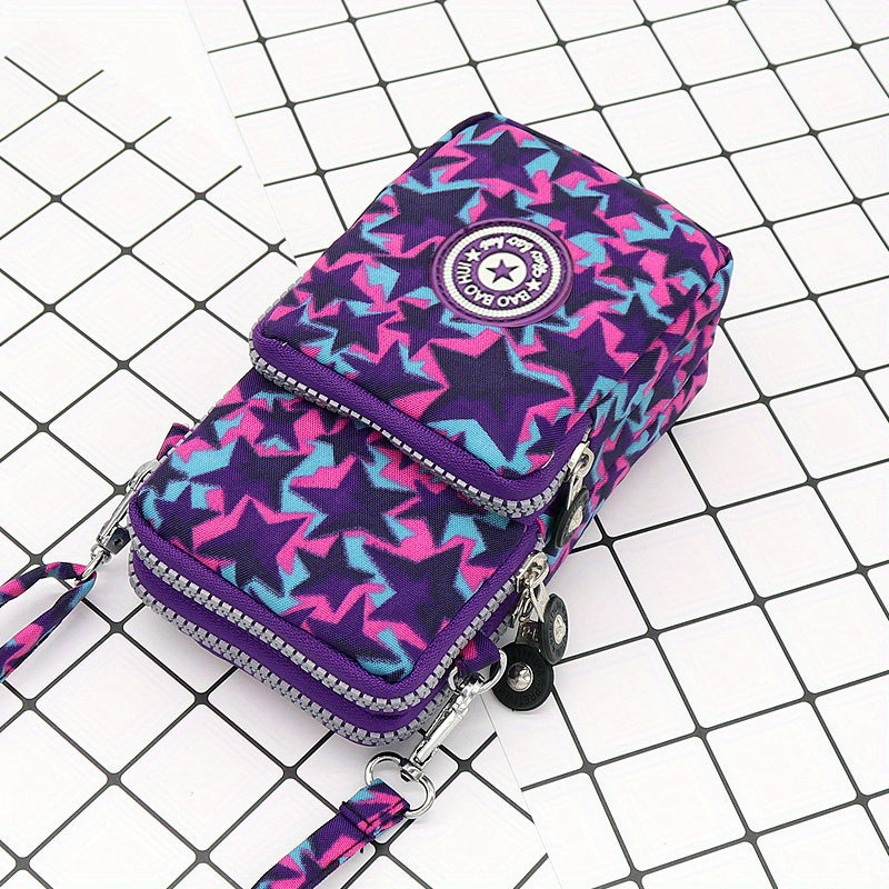 1pc Sport Wallet, Mobile Phone Bag, Shoulder Bag, Handbag, Coin Purse, Retro Keychain Small Purse