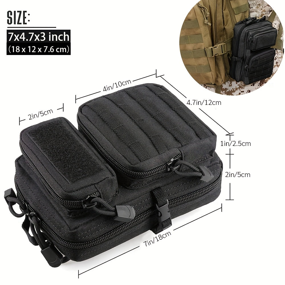 1pc Molle Pouch, EDC Tool Pouch Phone Pouches Mini Waist Pouches Medical EDC Pack Mini Design of 3-Day Backpack