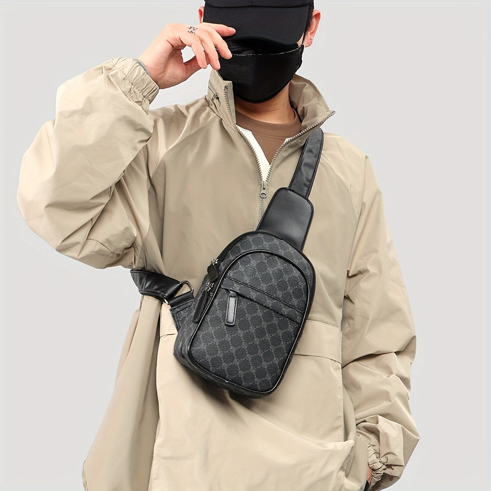 1pc Trendy Sling Bag For Men, Sport Chest Bag, Casual Crossbody Bag For Hanging Out & Daily Commute, Leisure Travel Bag
