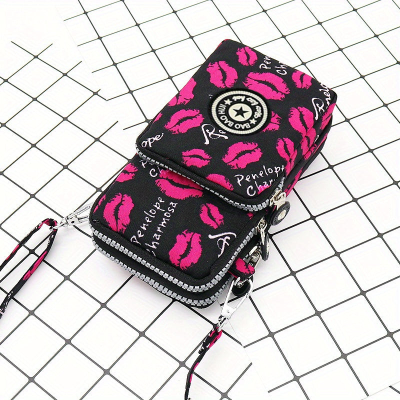 1pc Sport Wallet, Mobile Phone Bag, Shoulder Bag, Handbag, Coin Purse, Retro Keychain Small Purse
