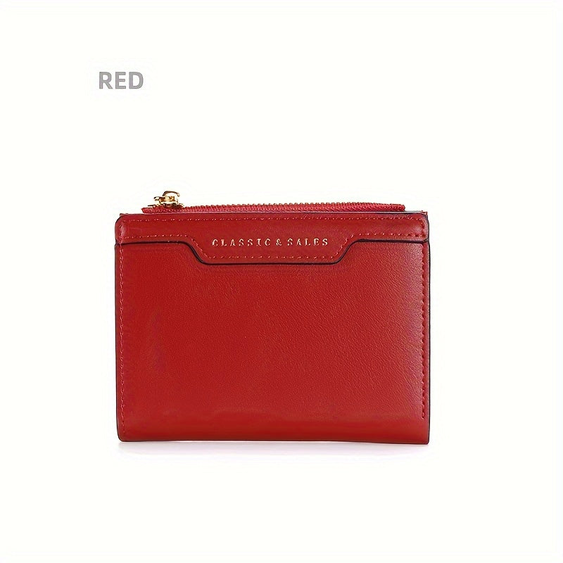 2024 Chic Women's Slim Wallet with Zipper - Multi-Functional, Ultra-Thin Card Holder in Multiple Colors