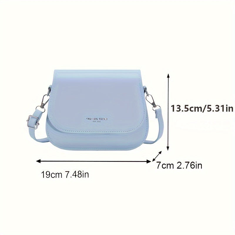 [Casual Saddle Bag With Texture] Sleek And Stylish Saddle Bag With A Casual Texture, Simple And Minimalist Design, Can Be Worn On The Shoulder Or Diagonally.