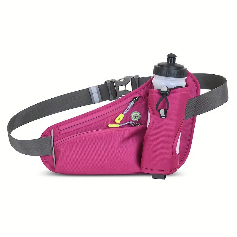 1pc Outdoor Sports Waist Bag - Multifunctional Fitness Storage Pouch with Multiple Pockets, Ideal for Men & Women, Perfect for Motorcycles, Bicycles, Hiking & Mountaineering, Black Nylon, Adjustable Strap, Motorcycle Waist Bag | Sleek Black Waist Bag | Se