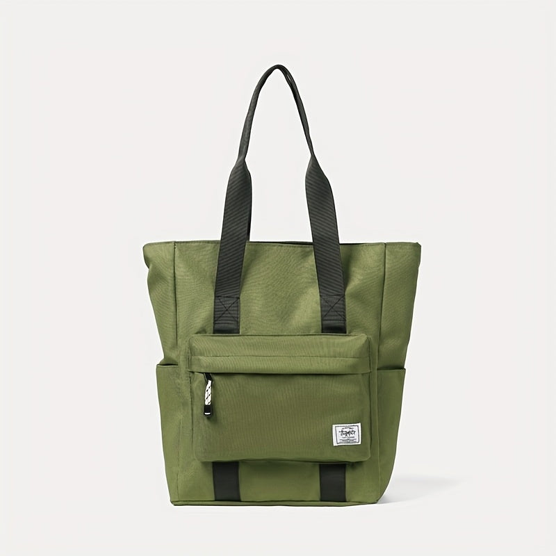 1pc Men's Large Capacity Multi-grid Layer Tote Bag - Simple, Daily, Fashionable Commuter Bag for Work, School, and Travel