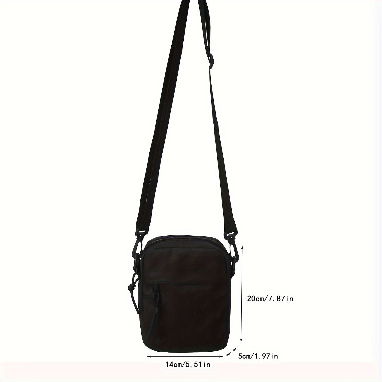 2024 Fashionable Nylon Men's Messenger Bag - with Adjustable Strap and Multiple Compartments for Work, School, Travel