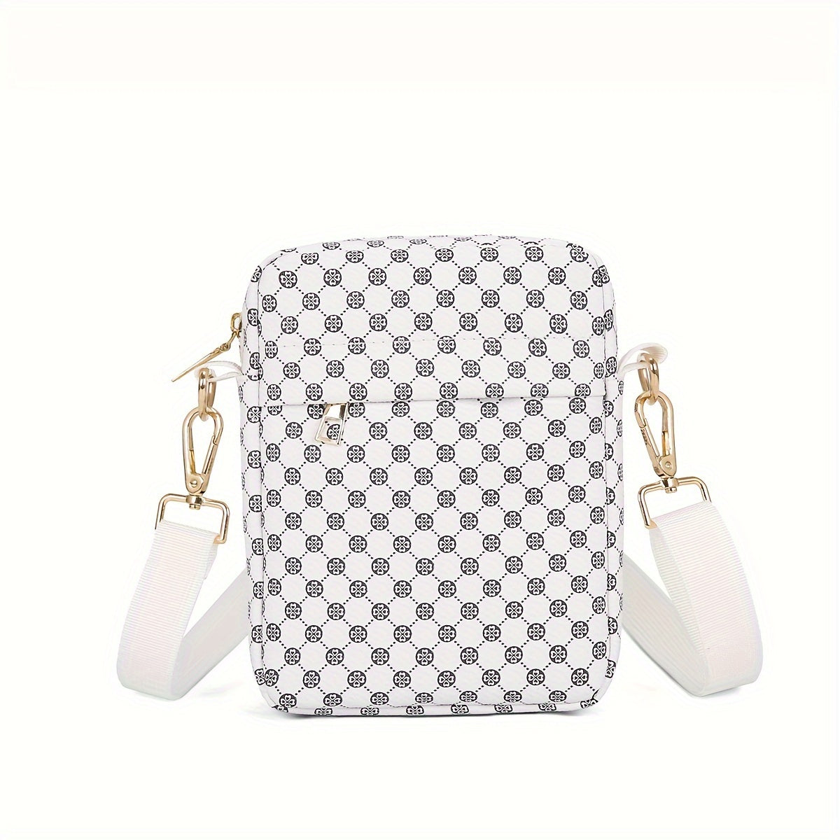 1pc Men's Mini Checkered Print PU Square Bag - Portable Crossbody Bag - For School, Work, Shopping, Travel - Suitable for Men - Perfect Gift for Students & Professionals