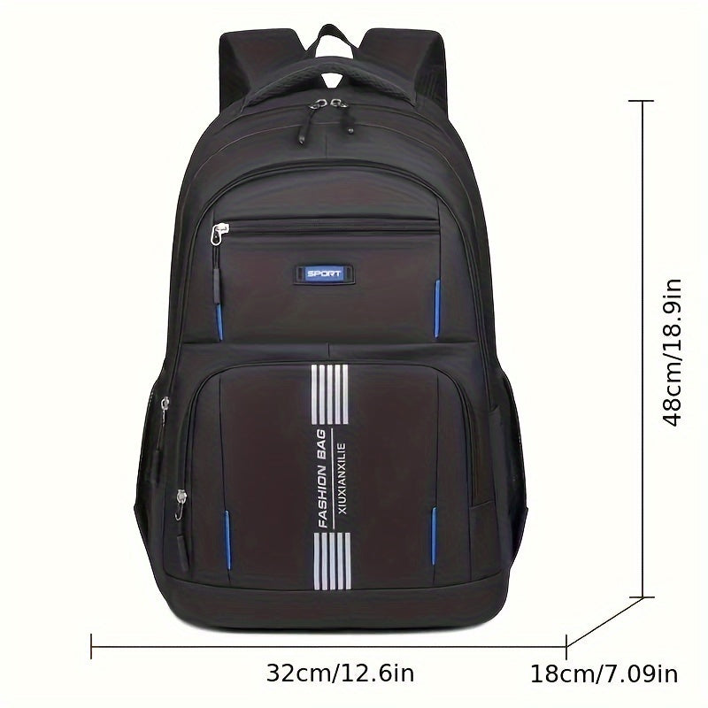 1pc Fashionable Large Capacity Casual Backpack with Simple Computer Compartment, Versatile Men'S Shoulder Bag