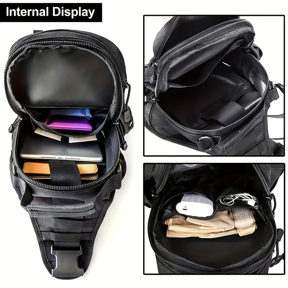 1pc Mens Oxford Stylish Shoulder Bag - Durable Messenger for Travel, Hiking & Outdoor Sports - Comfortable, Spacious, Multipurpose Design - Ideal for Adventure Seekers