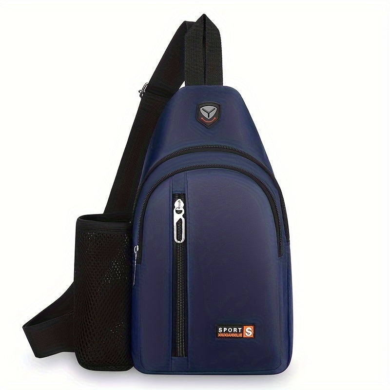1pc Men's Business Chest Bag, Simple Fashion Casual Crossbody Bag