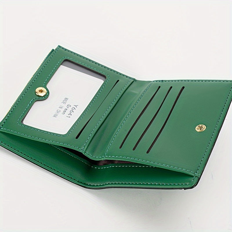 2024 Chic Women's Slim Wallet with Zipper - Multi-Functional, Ultra-Thin Card Holder in Multiple Colors