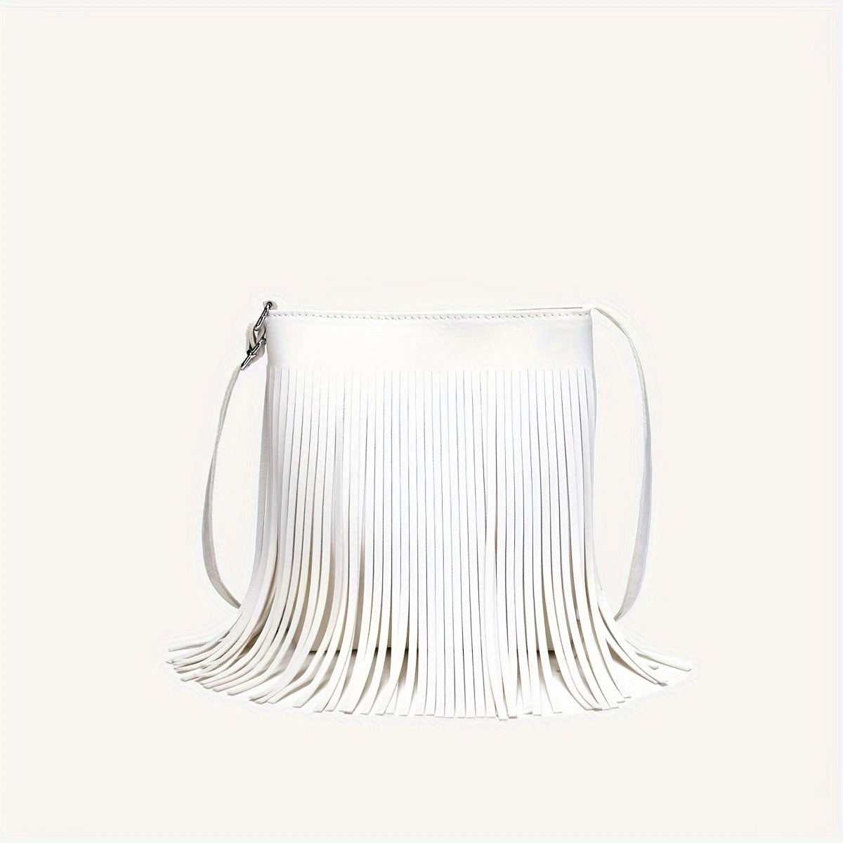 1 Women's Vintage Tassel Vertical Bucket Bag, Bohemian Crossbody Phone Bag with Fringe, Shoulder Bag, Ideal Gift Choice