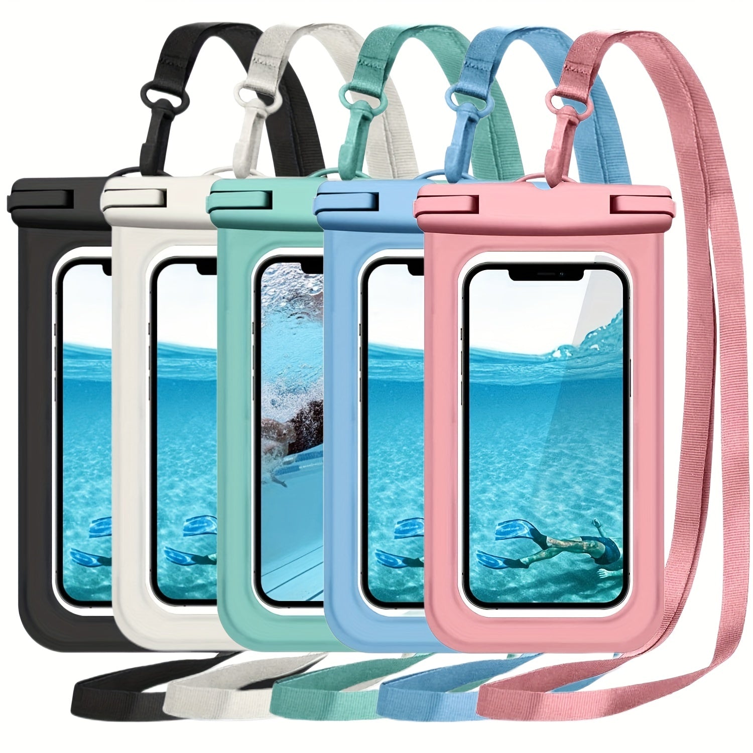 2 Universal Oversized Phone Cases, Smartphone Dry Bag, Ideal for Smartphones Under 17.78 cm, Perfect Accessory for Outdoor Water Sports
