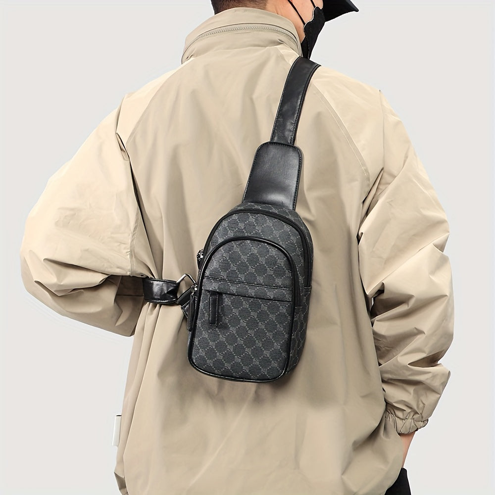 1pc Trendy Sling Bag For Men, Sport Chest Bag, Casual Crossbody Bag For Hanging Out & Daily Commute, Leisure Travel Bag