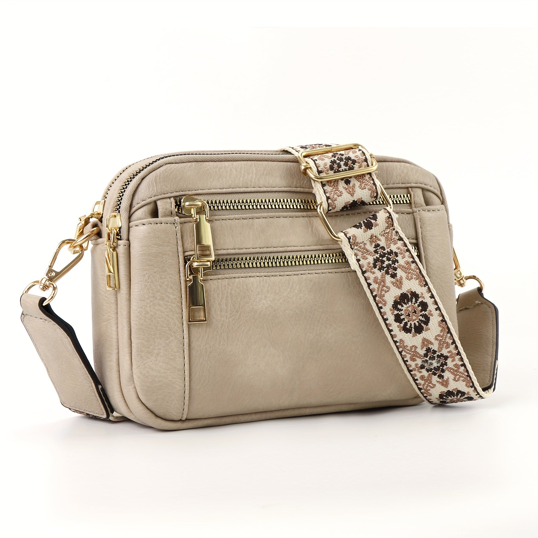 1pc Bohemia Women's Casual Crossbody Bag, Trendy PU Vegan Crossbody Purse for Women, Vintage Small Shoulder Bags with Retro Adjustable Shoulder Strap, Lightweight And Spacious Commuter Bag, Ethnic Style, Preferred Package Type