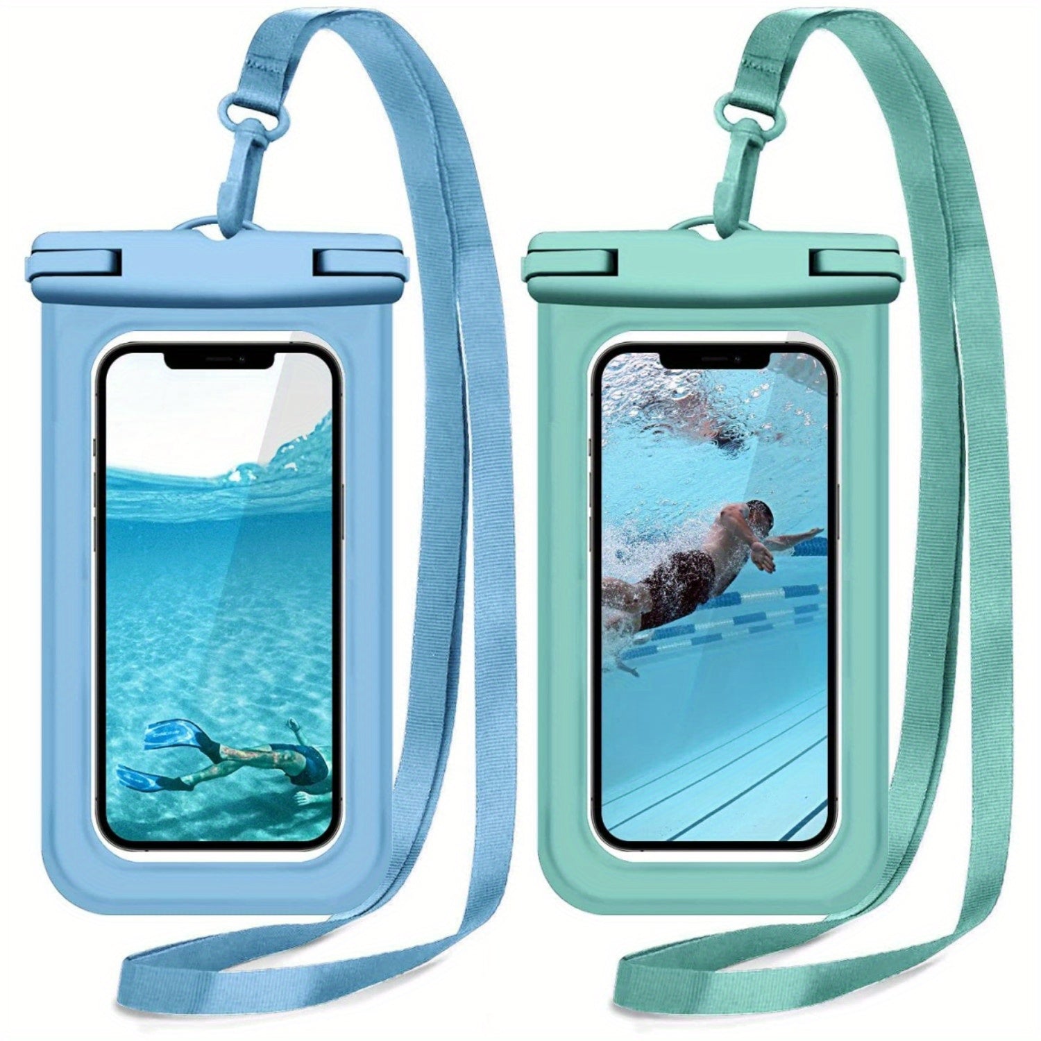 2 Universal Oversized Phone Cases, Smartphone Dry Bag, Ideal for Smartphones Under 17.78 cm, Perfect Accessory for Outdoor Water Sports