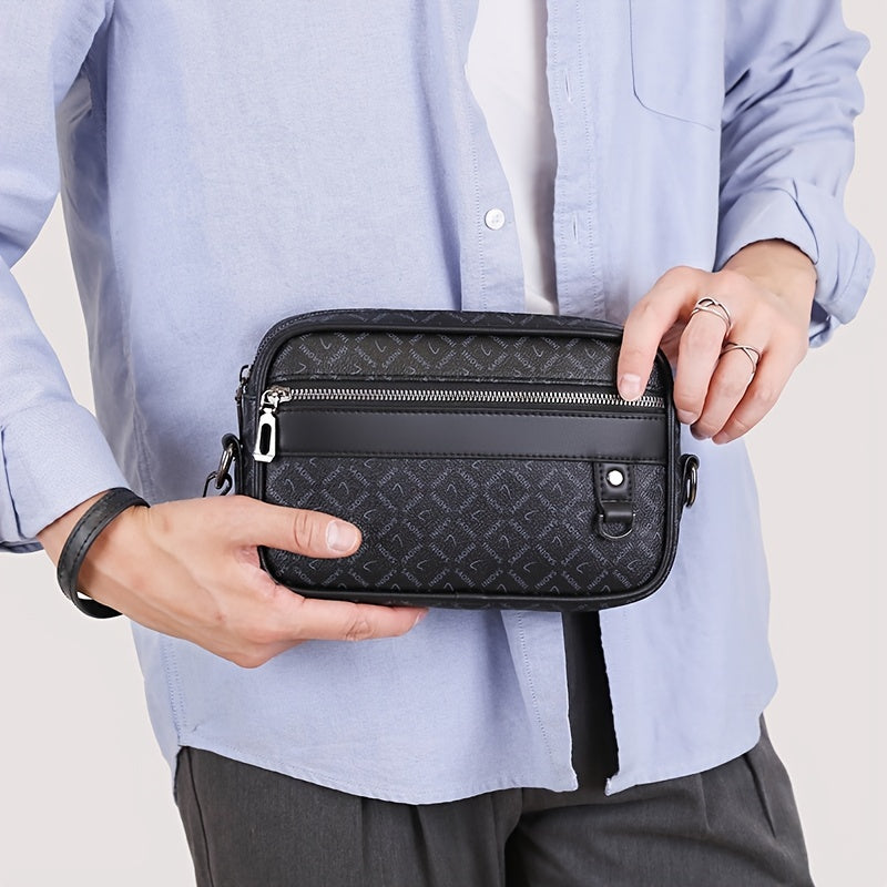 1pc Men's PU Casual Diagonal Shoulder Bag Handbag Suitable For Daily Use